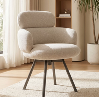Chaise de salle à manger pivotante minimaliste italienne, chaise de bureau design, chaise minimaliste pour la maison, chaise pivotante haut de gamme, chaise de maquillage