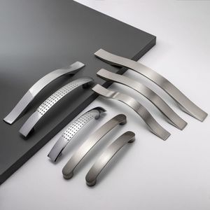 <span class=keywords><strong>Poignée</strong></span> de tiroir d'armoire en nickel brossé chromé brillant moderne <span class=keywords><strong>Poignée</strong></span> solide en aluminium - Product Image 1