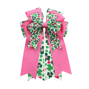 Elegant Kids Flower Bow Hair Accessories Handmade Polyester Irish <strong>Holiday</strong> Valentine's Day Hairpin - Product Image 5