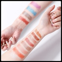 DEROL 12 Couleurs Paillettes Dégradées Capsule Fard à Paupières Stick Sets Exquis Imperméable Maquillage Mini Palette de Fard à Paupières