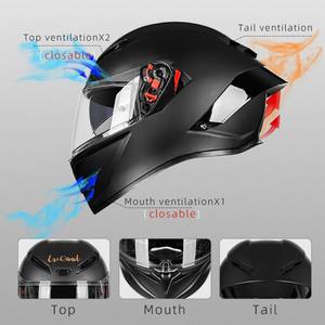 Casco de Motocicleta con Doble Visera Más Económico, Universal para las Cuatro Estaciones, Seguridad Integral, ABS, Certificado DOT, Casco de Motocross - Product Image 2