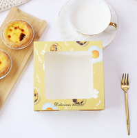 Boîte d'emballage jetable en papier pour cupcakes et tartes aux œufs, 2/4/6 trous, pour boulangerie, plats à emporter, muffins, pâtisseries, boîte cadeau
