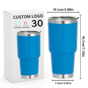 Gobelet isotherme personnalisable en acier inoxydable de 20oz et 30oz pour café et vin, avec paille, logo personnalisé, maintien au chaud 6-12 heures, vente en gros - Product Image 3