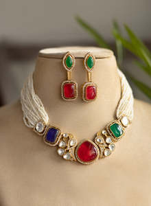 Ensemble de colliers de fête en perles oxydées pour mariage et soirée, ensembles de bijoux de mode, produits en vrac - Product Image 2