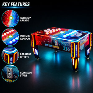 Machine de jeu d'arcade interactive à frapper les bonbons pour deux joueurs, avec boutons LED et fonctionnement à monnayeur, pour divertissement familial LS-YD-12 - Product Image 1