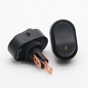 30A 12VDC Dot Illuminated LED Push Button <b>Rocker</b> <b>Switch</b> Plastic SPST 3Pin On-Off Red Green Blue 12mm - Product Image 6
