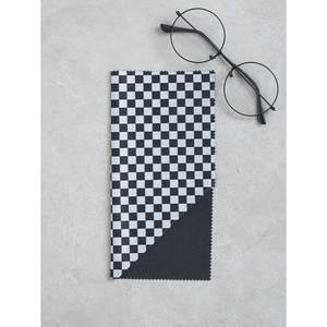 Paño de control negro impreso serigrafía portátil para gafas de dos caras súper finas - Product Image 1