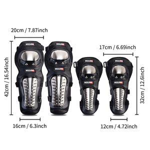 WOSAWE MTB Bảo Vệ Bánh Xe Máy Miếng Đệm Đầu Gối Khuỷu Tay Bảo Vệ Dành Cho Người Lớn Xuống Dốc Motocross Armor Bảo Vệ Đầu Gối Bảo Vệ - Product Image 2