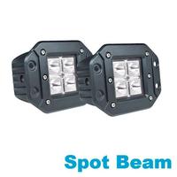 12V encastré 5 pouces carré LED lumière de travail 12W Spot Flood Driving Pods antibrouillard pour 4x4 Offroad ATV pour Jeep tracteur Auto La