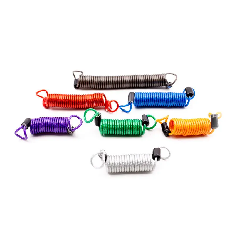 Retractable Safety Spring Cable bike Lock PVC Plastic Coated Anti-theft Lanyard Spring Coil Wire Rope Disc Cable lock