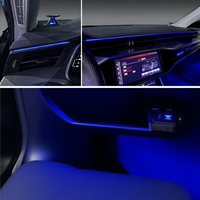 Éclairage d'ambiance pour tableau de bord Audi A6 A7 C8 2019-2024, bande LED 30 couleurs, accessoires d'éclairage décoratif intérieur