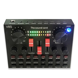 Звуковая карта V8SK Live Sound Card USB <span class=keywords><strong>Audio</strong></span> <span class=keywords><strong>Interface</strong></span> для стриминга с поддержкой микрофона и гарнитуры, для ПК, телефона, компьютера, веб-трансляций - Product Image 1