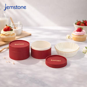 Caja Redonda de Cartón Kraft para Pasteles, Material Reciclable de Grado Alimenticio, Envase de Tubo de Papel para Pastel de Queso con Logotipo Estampado en Oro - Product Image 3