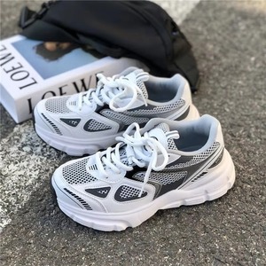Superbes baskets épaisses pour hommes et femmes, chaussures de sport à semelle épaisse pour filles, chaussures décontractées vert vif, chaussures de papa tendance, chaussures féminines - Product Image 1