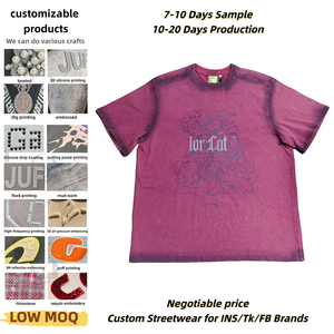 <span class=keywords><strong>T</strong></span>-shirts pour hommes à col rond, 100% coton de haute qualité, d'é<span class=keywords><strong>t</strong></span>é, <span class=keywords><strong>bordeaux</strong></span>, rétro, avec impression par transfert personnalisée, peinture au pistolet et effet délavé effet neige - Product Image 1