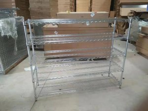 Estantes de malla de alambre cromado Mracking, estantes de almacenamiento de almacén y taller móvil para vehículos de clasificación exprés de comercio electrónico - Product Image 4