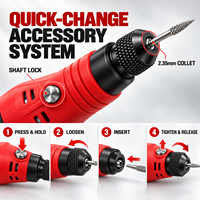 Kit de mini-perceuse et meuleuse au lithium 3,6 V, outil rotatif avec moteur sans balais et vitesse variable pour la découpe, la gravure, le ponçage et le polissage