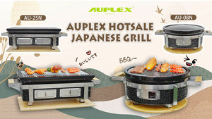 Barbecue japonais portable en céramique Auplex, gril à charbon de bois Yakitori Konro, gril de table sans fumée pour le <span class=keywords><strong>camping</strong></span> en plein air - Product Image 2
