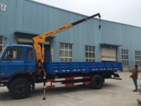 Grue de camion HAOY de 1 à 35 tonnes, grue à flèche articulée hydraulique de 3,2 tonnes montée sur camion à vendre