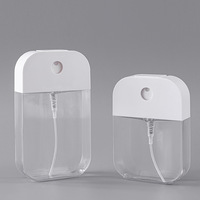 Flacon pulvérisateur en plastique en forme de carte 38 ml, mini flacon pulvérisateur réutilisable avec crochet et étui en silicone, flacons vides pratiques pour les voyages