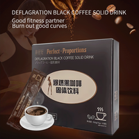 Corps naturel amincissant la poudre de café noir brûlant les graisses et stimulant le métabolisme boisson solide pour l'amincissement