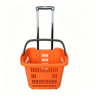 Panier de courses portable grande capacité en plastique PP épaissi, idéal pour les supermarchés et les magasins de proximité