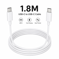 Câble USB-C de charge rapide 100W 5A PD 3.0 de 1,8 m en matériau TPE, fourni par l'usine, pour appareil photo, téléphone portable, ordinateur et utilisation en voiture