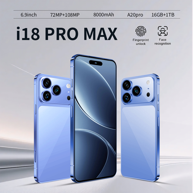 2026 18ProMax 100% Original Unlocked Global Version LTE 5G Octa Core Smartphone 1TB 6.9Inch OLED 120Hz Android 15 108MP French