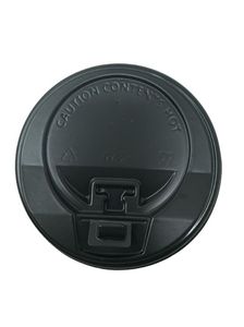 Black Disposable Sip Lid with Caution Hot Warning Leak Resistant <b>Cup</b> Lid for <b>Coffee</b> Tea and Hot Beverage <b>Takeaway</b> Use - Product Image 2