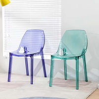 Chaise de salle à manger empilable en plastique PC transparente de haute qualité pour jardin, terrasse, café