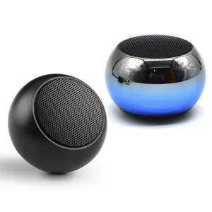 Logotipo personalizado, carcasa de metal colorida, mini Altavoz Bluetooth inalámbrico portátil para música móvil