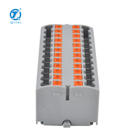 Bloc de distribution à ressort QPTFX-2.5 2,5 mm² pour rail DIN, connecteurs de câblage rapide PTFIX pour armoire de commande