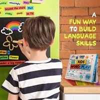 Kit de Tuiles Magnétiques Colorées Blanches Personnalisées pour Enfants – Motifs Poétiques