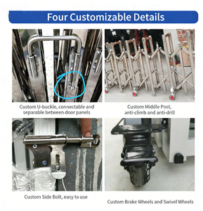 Cancello Retrattile Manuale Zhanjiang, Barriera Espandibile per Controllo Folla, Recinzione a Fisarmonica per Stazioni della Metropolitana e Aeroporti - Product Image 5