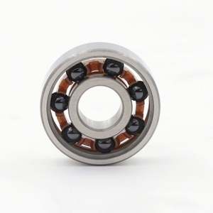 Rodamientos de Skateboard Híbridos de Cerámica 608 RS 2RS, Anillos de Acero Inoxidable con Bolas de Si3N4, Estructura de Ranura Profunda, Sellado de Precisión - Product Image 1