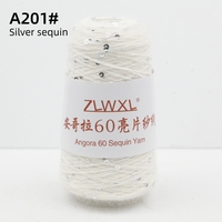 600m weiches, flauschiges 3mm langes Nerzgarn mit Pailletten 100g 60% Angora-Kaninchen haar Kaschmir garn zum Weben von Stickereien