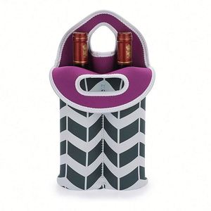 Porte-bouteilles en néoprène pour vin, manchon pour bouteille de bière, sacs isothermes et imperméables, sac de transport pour 2 bouteilles - Product Image 1