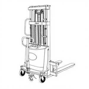 Carrello Elevatore Semi-Elettrico Portatile Worui ETS con Capacità di 1,5 Tonnellate e Traslatore Laterale Idraulico per Uso Interno/Esterno - Product Image 1