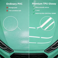 Film de protection de véhicule (PPF) en TPU aliphatique de la série Crystal Vert Menthe, auto-réparant, anti-jaunissement, hydrophobe, vente en gros, coloré