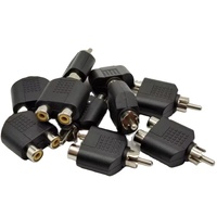 Adaptateur RCA 1 mâle vers 2 femelles, connecteur 2 broches, connecteur audio RCA femelle et mâle, adaptateur RCA vers 2RCA