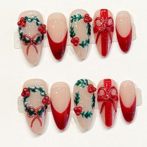 Uñas Postizas Reutilizables <span class=keywords><strong>de</strong></span> Diseño <span class=keywords><strong>de</strong></span> Lujo, Cobertura Completa, Forma Almendrada Mediana, 100% Hechas a Mano, Proveedor <span class=keywords><strong>de</strong></span> Uñas <span class=keywords><strong>de</strong></span> Alta Calidad - Product Image 2