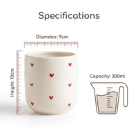 Mug de voyage en céramique noir à larges rayures avec trou de boisson, 300 ml, réutilisable, pour café glacé, idéal pour le bureau, l'extérieur, le quotidien et les fêtes