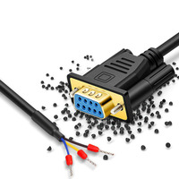 Cable de Conexión RS232 de 9 Pines y 3 Hilos con Terminal Serial DB9 Hembra Chapado en Oro para Herramienta de Diagnóstico Automotriz