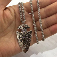 Vintage Viking Spear Rune Pendentif Collier Party Punk Collier Amulette Bijoux