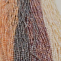 Perles d'eau douce naturelles de qualité AA, forme baroque, 3-4 mm, en vrac, pour la création de bijoux DIY, collier, bracelet