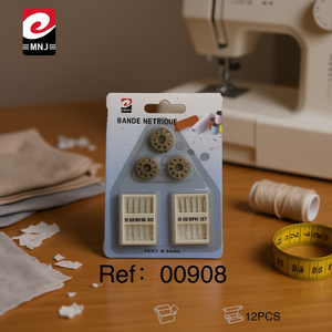 Set di aghi e rocchetti da cucito Mnj, misura metrica 70 80 90 100 per macchina da cucire, 12 pezzi - Product Image 2