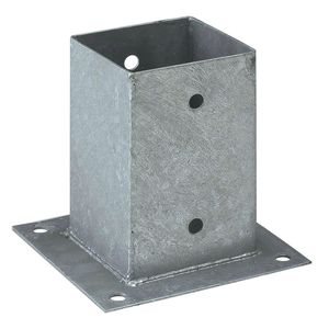 <span class=keywords><strong>Plaque</strong></span> de fixation au sol <span class=keywords><strong>pour</strong></span> poteau de clôture en acier au carbone galvanisé à chaud, anti-corrosion, durable - Product Image 1