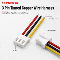 Cable de Conexión de 3 Pines y 3 Hilos de Cobre Estañado, Conector Macho y Hembra, Cable Pigtail para PCB, Equipos de Control y Electrodomésticos