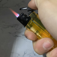 Briquet électronique en plastique personnalisé avec logo, rechargeable, pour fumer du gaz
