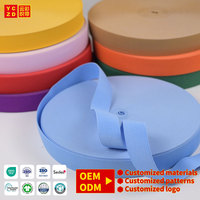 Bande élastique en polyester colorée pour sous-vêtements, vente en gros d'usine, OEM, imprimée sur mesure, sangle souple et extensible pour sous-vêtements